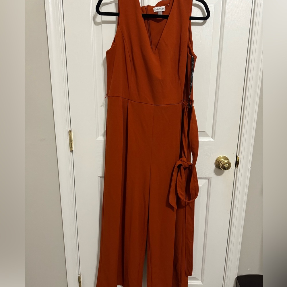 Calvin Klein Burnt Orange Jumpsuit